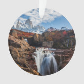 Waterfalls | Fitz Roy Mountain, Argentina オーナメント (正面)