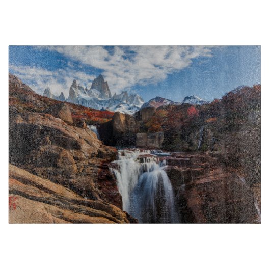 Waterfalls | Fitz Roy Mountain, Argentina カッティングボード (正面)