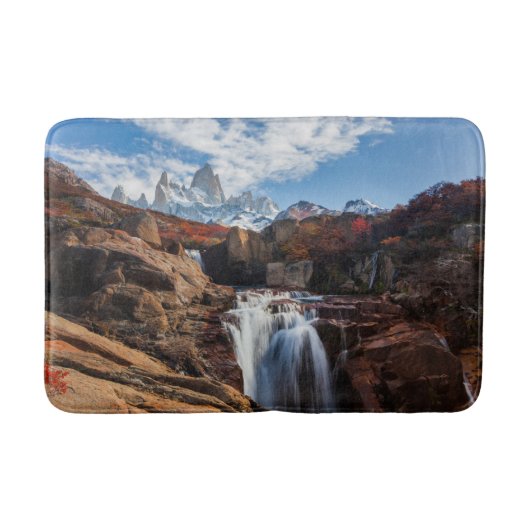 Waterfalls | Fitz Roy Mountain, Argentina バスマット (正面)