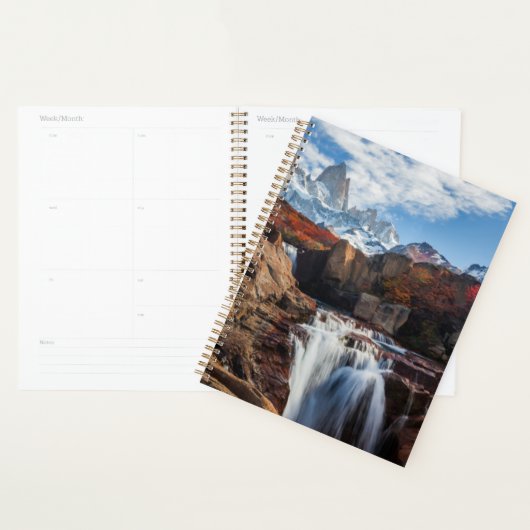 Waterfalls | Fitz Roy Mountain, Argentina プランナー手帳 (ディスプレー)