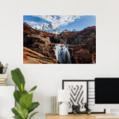 Waterfalls | Fitz Roy Mountain, Argentina ポスター (ホームオフィス)