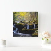 Waterfalls | Great Smoky Mountain National Park スクエア壁時計 (ホーム)