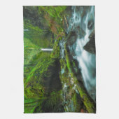 Waterfalls | Grotto Falls, Oregon キッチンタオル (縦)