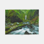 Waterfalls | Grotto Falls, Oregon フリースブランケット (正面(横))