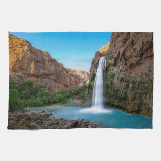 Waterfalls | Havasu Falls at Sunset キッチンタオル (横)