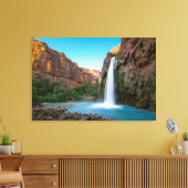 Waterfalls | Havasu Falls at Sunset キャンバスプリント (インサイチュ (リビング))