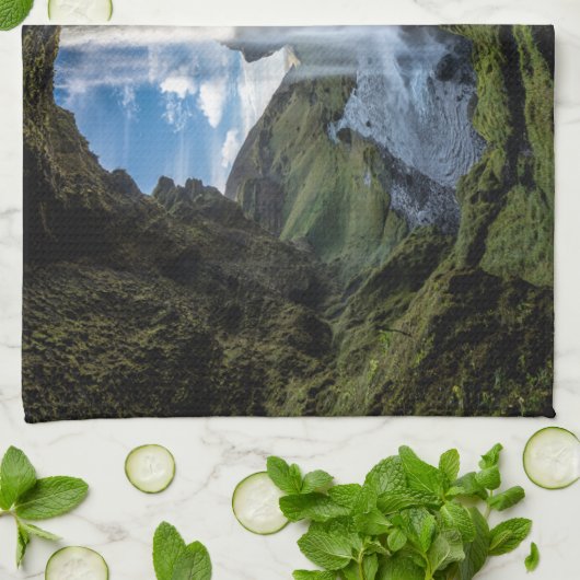 Waterfalls | Icelandic Waterfall キッチンタオル (折り畳み)