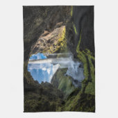 Waterfalls | Icelandic Waterfall キッチンタオル (縦)