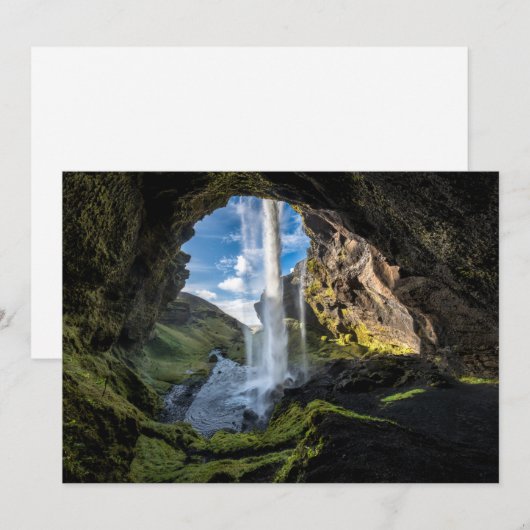 Waterfalls | Icelandic Waterfall サンキューカード (正面/裏面)