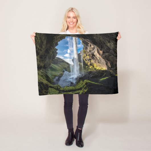 Waterfalls | Icelandic Waterfall フリースブランケット (インサイチュ)