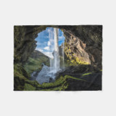 Waterfalls | Icelandic Waterfall フリースブランケット (正面(横))