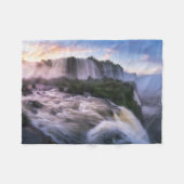 Waterfalls | Iguazu Waterfall, Brazil フリースブランケット (正面(横))