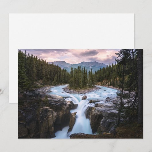 Waterfalls | Jasper National Park, Canada サンキューカード (正面/裏面)