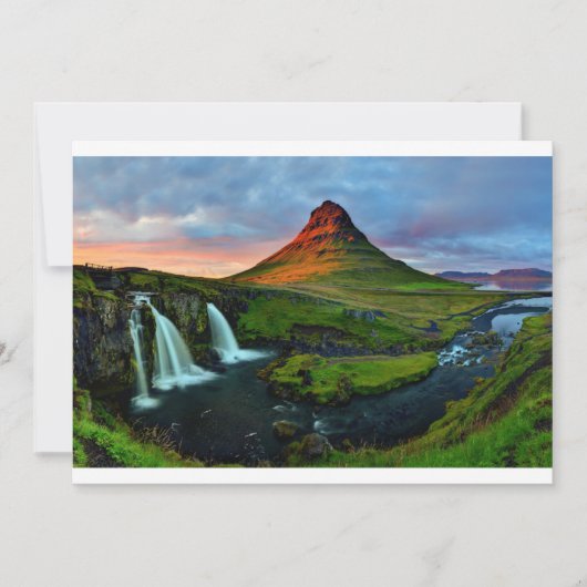 Waterfalls | Kirkjufell, Iceland サンキューカード (正面)