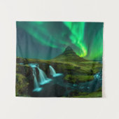 Waterfalls | Kirkjufellfoss Waterfall, Iceland タペストリー (正面(横))