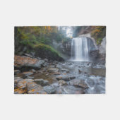 Waterfalls | Looking Glass Waterfalls フリースブランケット (正面(横))