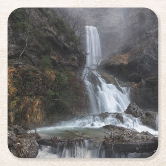 Waterfalls | Los Chorros Waterfall スクエアペーパーコースター (正面)