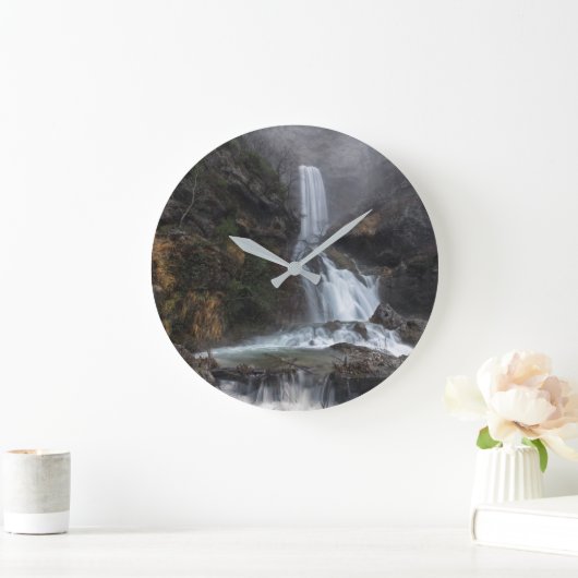 Waterfalls | Los Chorros Waterfall ラージ壁時計 (ホーム)