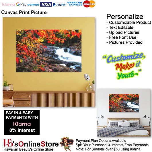 Waterfalls Nature Relax Home Office Picture 16 キャンバスプリント