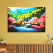 Waterfalls Nature Relax Home Office Picture 17 キャンバスプリント (インサイチュ (リビング))
