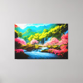 Waterfalls Nature Relax Home Office Picture 17 キャンバスプリント (正面)