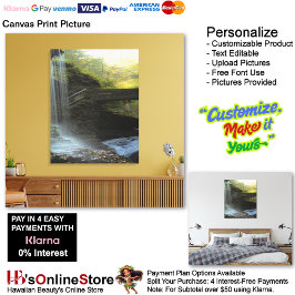 Waterfalls Nature Relax Home Office Picture 6 キャンバスプリント