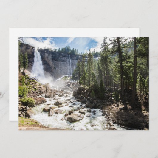 Waterfalls | Nevada Fall, Yosemite, CA サンキューカード (正面/裏面)