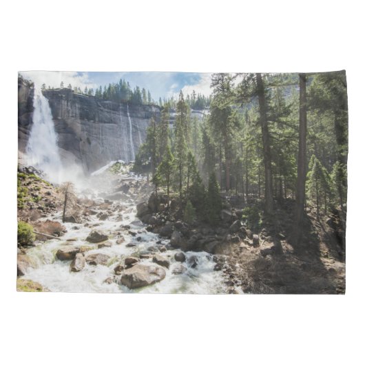 Waterfalls | Nevada Fall, Yosemite, CA 枕カバー (裏面)
