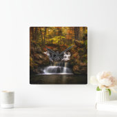 Waterfalls | New England Connecticut スクエア壁時計 (ホーム)