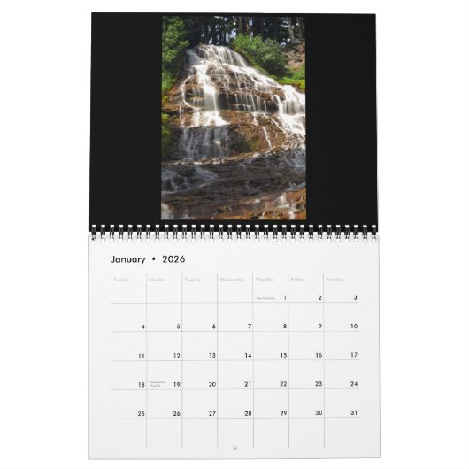WATERFALLS OF PACIFIC NORTHWEST Calendar カレンダー (1月 2026)