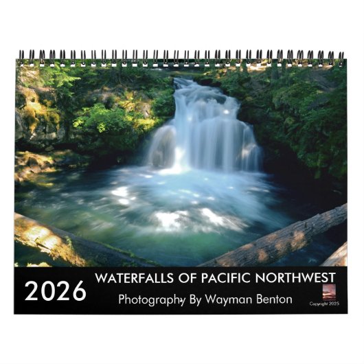 WATERFALLS OF PACIFIC NORTHWEST Calendar カレンダー (カバー)