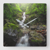 Waterfalls | Phayao Mountain National Park スクエア壁時計 (正面)