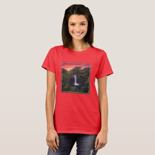 Waterfalls | Rainbow Falls, Hilo, Hawaii Tシャツ (正面フル)