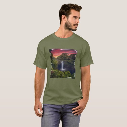 Waterfalls | Rainbow Falls, Hilo, Hawaii Tシャツ (正面フル)