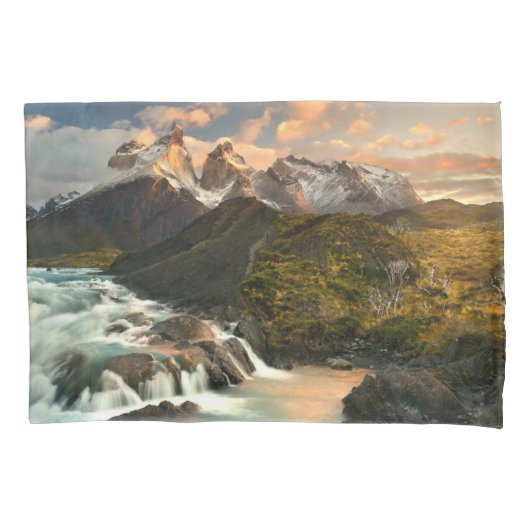 Waterfalls | Salto Grade Waterfall Patagonia Chile 枕カバー (正面)