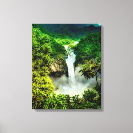Waterfalls | San Rafael Falls, Ecuador キャンバスプリント (正面)