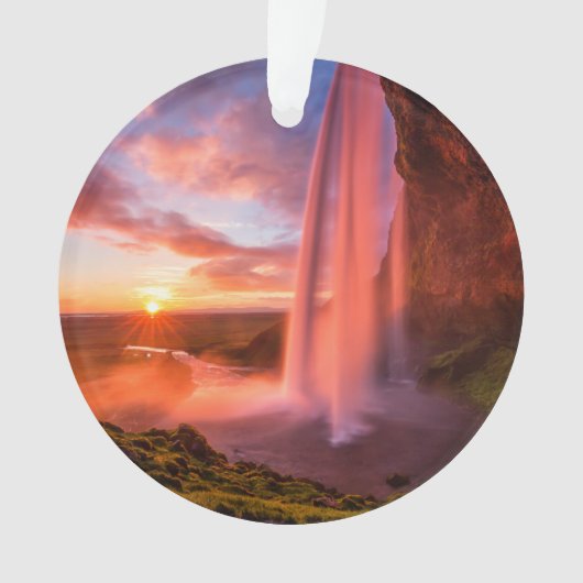 Waterfalls | Seljalandsfoss Waterfall オーナメント (正面)