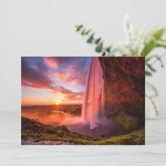 Waterfalls | Seljalandsfoss Waterfall サンキューカード (スタンド正面)