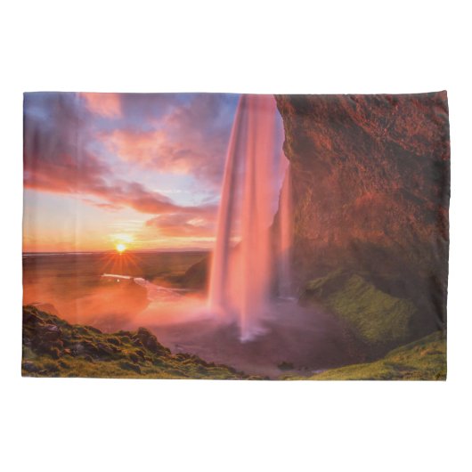 Waterfalls | Seljalandsfoss Waterfall 枕カバー (裏面)