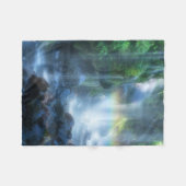 Waterfalls | Shinmata Ravine, Japan フリースブランケット (正面(横))