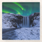 Waterfalls | Skógafoss Waterfall ガラスコースター (正面)
