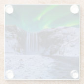 Waterfalls | Skógafoss Waterfall ガラスコースター (裏面)