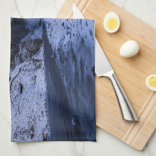 Waterfalls | Skógafoss Waterfall キッチンタオル (四つ折り)