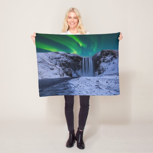 Waterfalls | Skógafoss Waterfall フリースブランケット (インサイチュ)