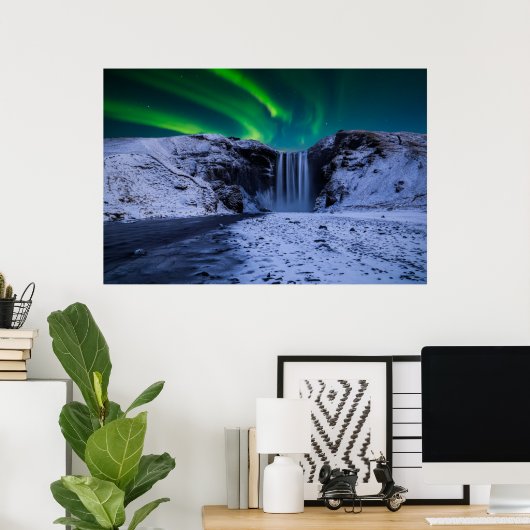 Waterfalls | Skógafoss Waterfall ポスター (ホームオフィス)