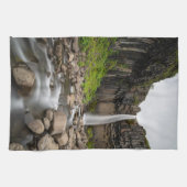 Waterfalls | Svartifoss Waterfall, South Iceland キッチンタオル (横)