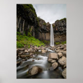 Waterfalls | Svartifoss Waterfall, South Iceland ポスター (正面)