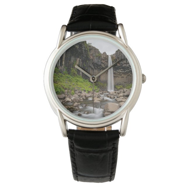 Waterfalls | Svartifoss Waterfall, South Iceland 腕時計 (正面)