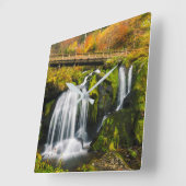 Waterfalls | Triberg Waterfalls, Germany スクエア壁時計 (傾斜)