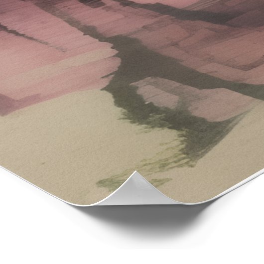 Waterfront Castle Landscape ポスター (角)